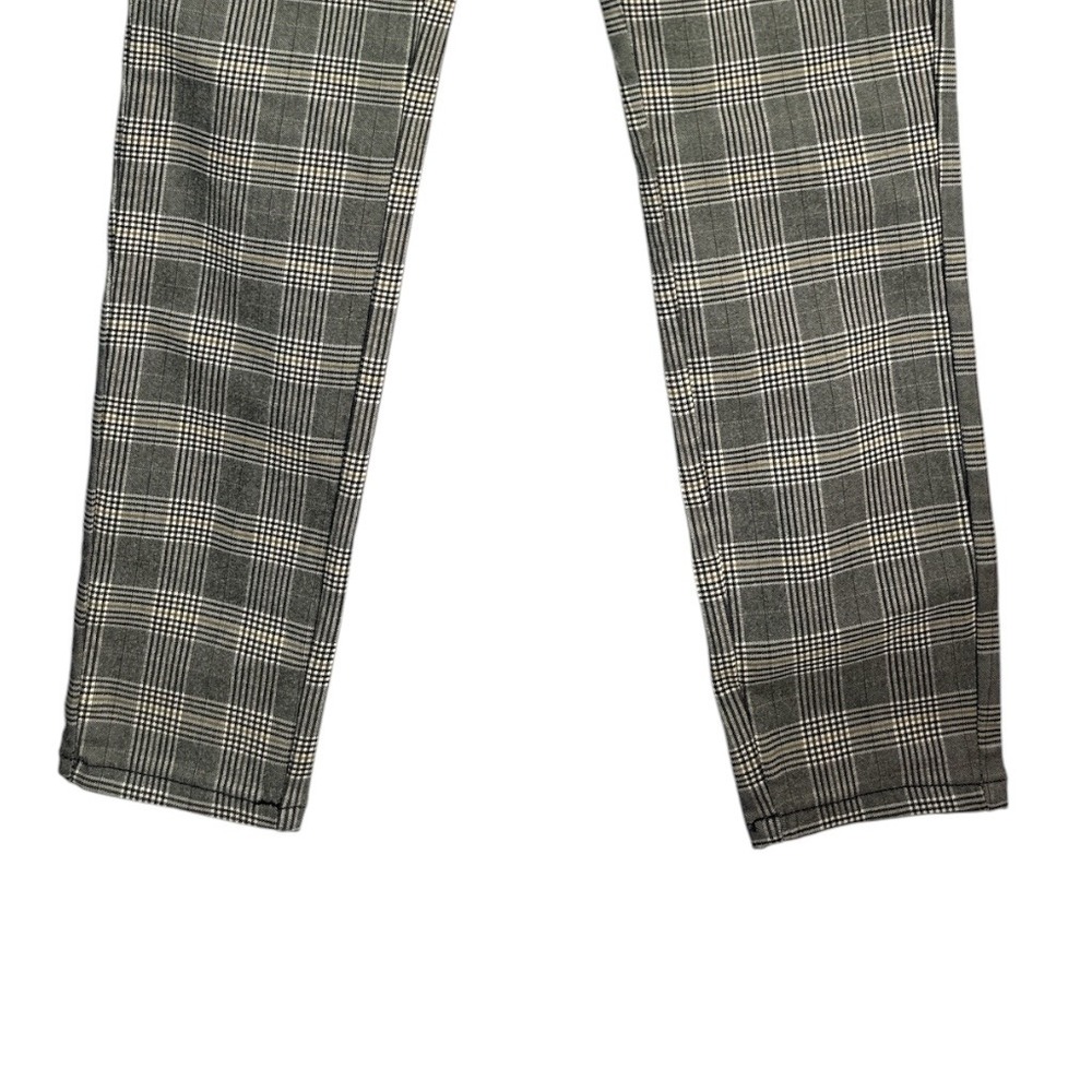 Elite Collection Gray Black Plaid Skinny Trousers Size L Preppy Business Casual - Picture 8 of 10